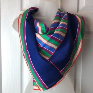 Liz Claiborne Square Silk Scarf VTG